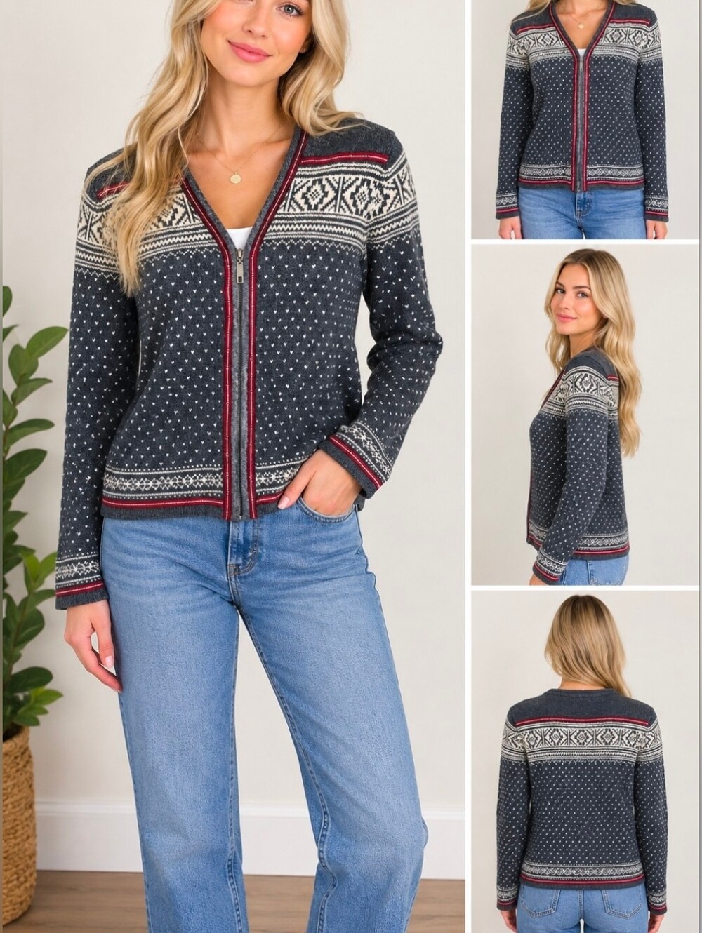 vintage Woolrich cardigan Women Size SMALL